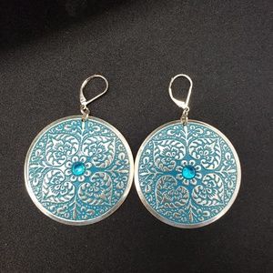 Turquoise silver earrings